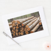 Zypern-Brennholzstapel Rechteckiger Aufkleber (Umschlag)