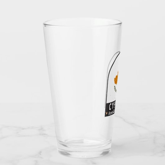 ZYPERN-FLACHENEmblem gestört Vintag Glas (Rechts)