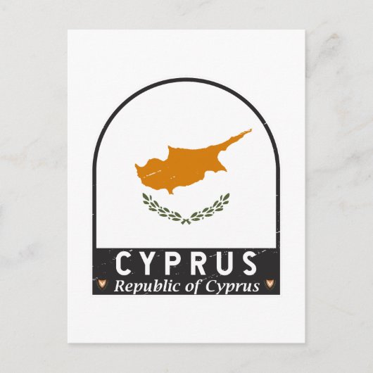 ZYPERN-FLACHENEmblem gestört Vintag Postkarte (Vorderseite)