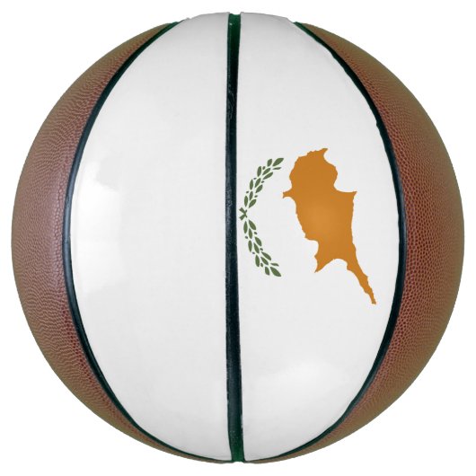Zypern-Flagge Basketball (Vertikal)