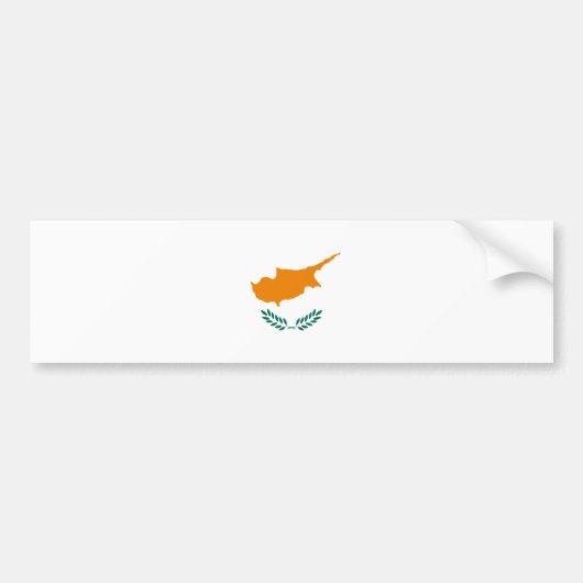 Zypern-Flagge CY Autoaufkleber (Vorne)