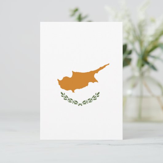 Zypern-Flagge Dankeskarte (Stehend Vorderseite)