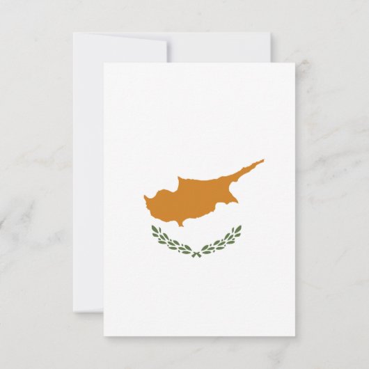 Zypern-Flagge Dankeskarte (Rückseite)