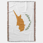 Zypern-Flagge Decke (Vorderseite Vertikal)