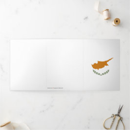 Zypern-Flagge Dreifach Gefaltete Karte