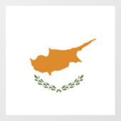 Zypern-Flagge Fensteraufkleber (Blatt)