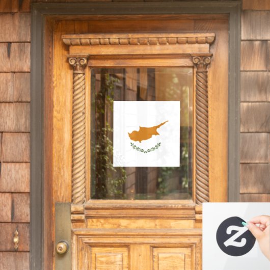 Zypern-Flagge Fensteraufkleber (Haustür)