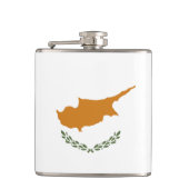 Zypern-Flagge Flachmann (Vorderseite)