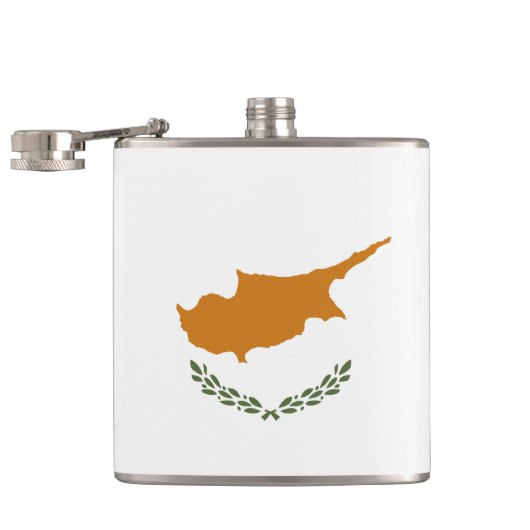 Zypern-Flagge Flachmann (Geöffnet)