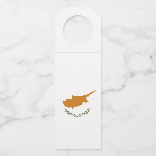 Zypern-Flagge Flaschenanhänger (Rückseite)