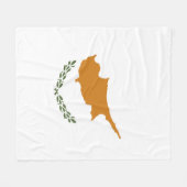 Zypern-Flagge Fleecedecke (Vorderseite (Horizontal))