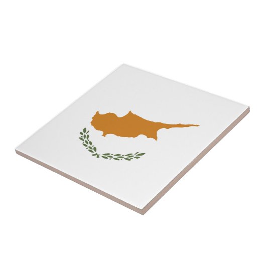 Zypern-Flagge Fliese (Seite)