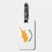 Zypern-Flagge Gepäckanhänger (Rückseite vertikal)