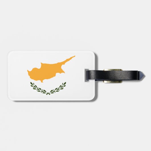 Zypern-Flagge Gepäckanhänger (Rückseite horizontal)