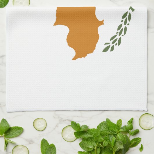 Zypern-Flagge Geschirrtuch (Gefaltet)