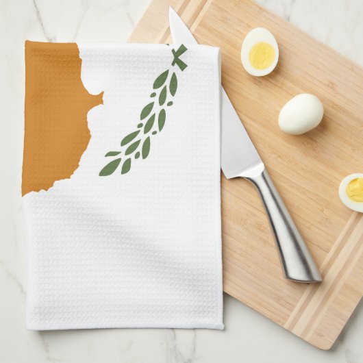 Zypern-Flagge Geschirrtuch (Viertel Falte)