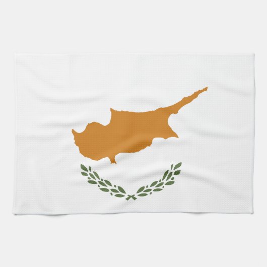 Zypern-Flagge Geschirrtuch (Horizontal)