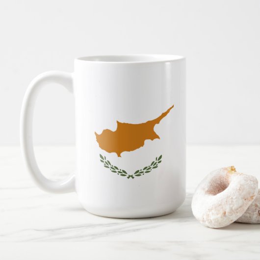 Zypern-Flagge Kaffeetasse (Mit Donut)