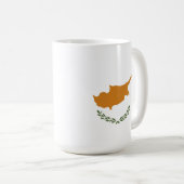 Zypern-Flagge Kaffeetasse (VorderseiteRechts)