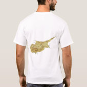 Zypern-Flagge + Karte + Text-T - Shirt (Rückseite)