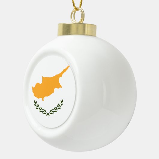 Zypern-Flagge Keramik Kugel-Ornament (Rechts)