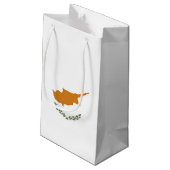 Zypern-Flagge Kleine Geschenktüte (Rückseite Schrägansicht)