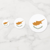 Zypern-Flagge Konfetti (Rückseiten)