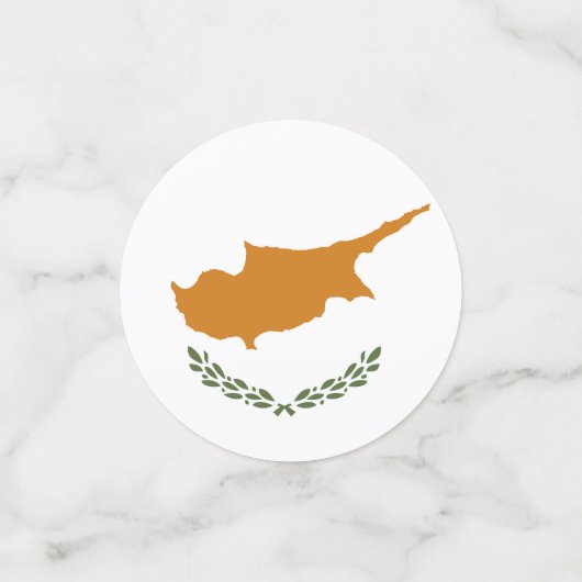 Zypern-Flagge Konfetti (Klein Vorderseite)