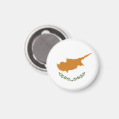 Zypern-Flagge Magnet (Vorderseite/Rückseite)