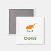 Zypern-Flagge mit Name Magnet (Vorderseite/Rückseite)