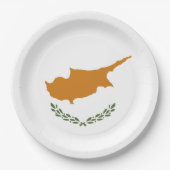 Zypern-Flagge Pappteller (Vorderseite)