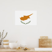Zypern-Flagge Poster (Küche)