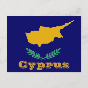 Zypern-Flagge Postkarte
