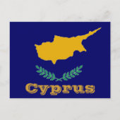 Zypern-Flagge Postkarte (Vorderseite)