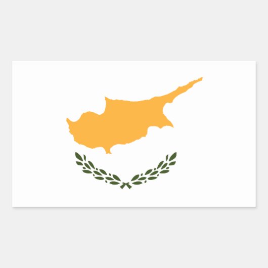 Zypern-Flagge Rechteckiger Aufkleber (Vorderseite)