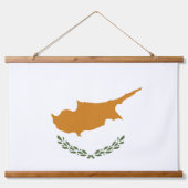 Zypern-Flagge Wandteppich Mit Holzrahmen (Vorderseite)