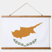 Zypern-Flagge Wandteppich Mit Holzrahmen (Vorderseite 2)