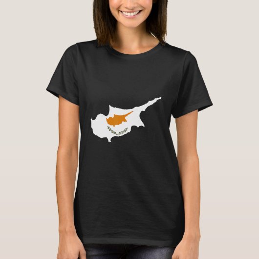 Zypern-Flagge - Zypern-Kontur Zypern T-Shirt (Vorderseite)