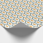 Zypern-Flaggen-Bienenwaben-Packpapier Geschenkpapier (Ecke)