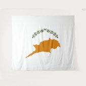 Zypern-Flaggenband Wandteppich (Vorderseite (Horizontal))