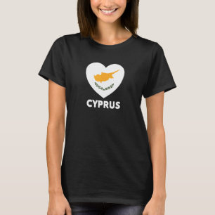 Zypern-Flaggenherz T-Shirt