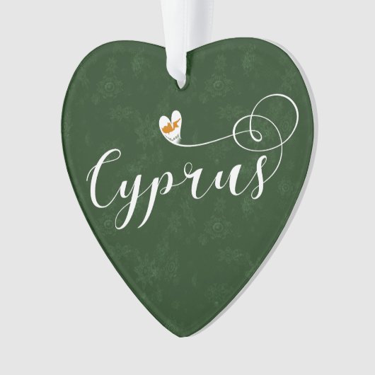 Zypern-Flaggenherz, Zypern Ornament (Vorderseite)