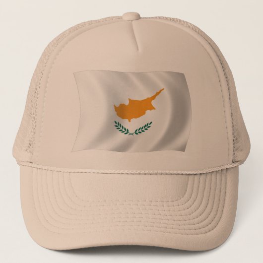 Zypern-Flaggenhut Truckerkappe (Vorderseite)
