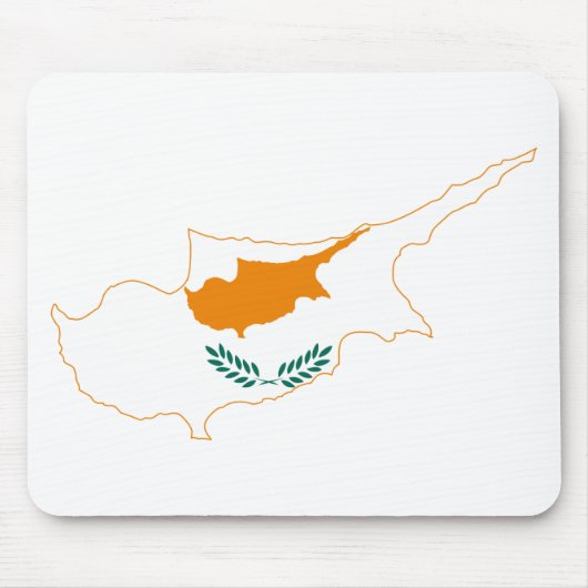 Zypern Flaggenkarte Mousepad (Vorne)