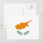 Zypern-Flaggenpostkarte Postkarte (Vorne/Hinten)