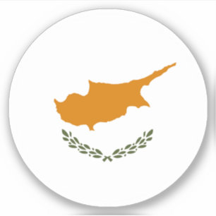 Zypern-Flaggenrundkleber Aufkleber