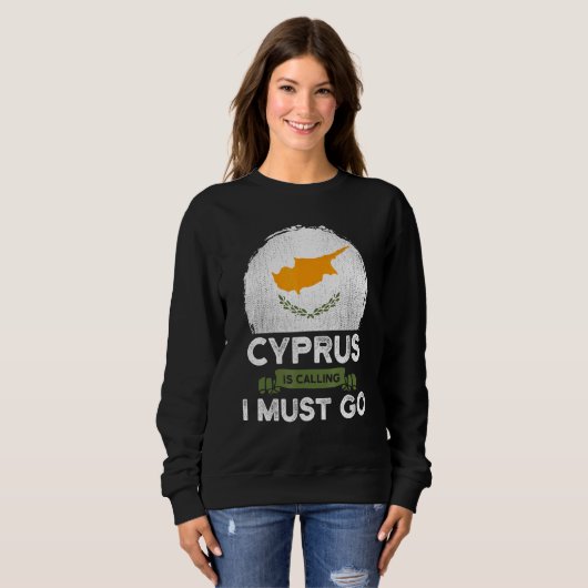 Zypern fordert, dass ich das zyprische Flaggenerbe Sweatshirt (Vorne ganz)