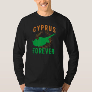 Zypern Forever Zyprisches Land Insel Kartenumriss T-Shirt