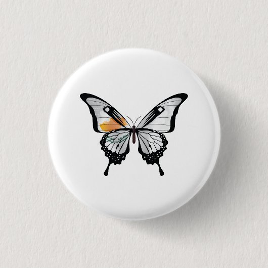Zypern-Frack-Schmetterlingsflagge Button (Vorderseite)