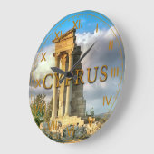 Zypern-Geschenk Große Wanduhr (Winkel)